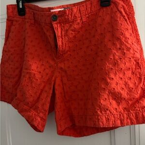 Old Navy Eyelet Shorts in Bright Orange